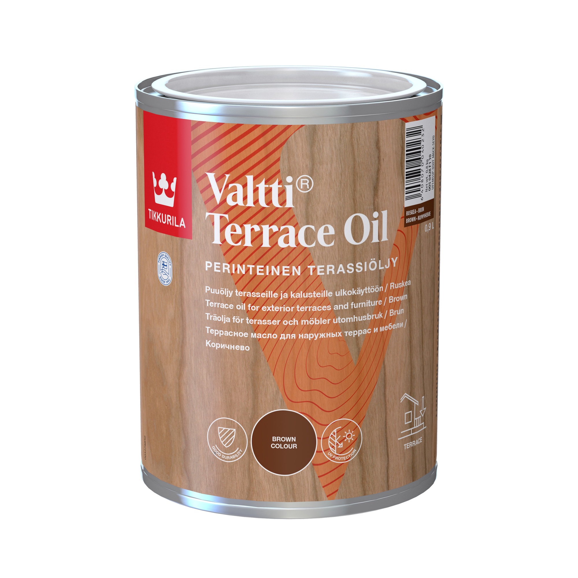 Tikkurila valtti terrace oil масло для террас и садовой мебели бесцветный 9л