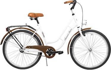 Velosipēds pilsētas Azimut Retro, 26 ", 17" (41.91 cm) rāmis, balta