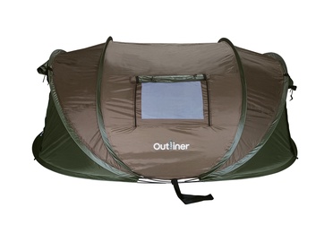 Divvietīga telts Outliner RD-NT16-02, brūna/zaļa