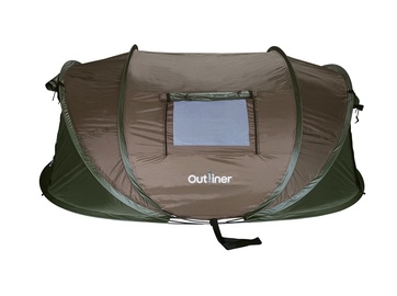 Kahekohaline telk Outliner RD-NT16-02, pruun/roheline, 240 cm x 145 cm x 95 cm