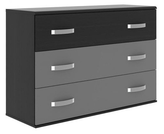 Kumode Forte Dolce DLCK211-N39, melna/pelēka, 41.3 x 120.4 cm x 82.4 cm, 1 gab.