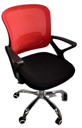 Офисный стул MN A1045, 48 x 48 x 90 см, черный/красный
