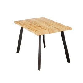 Valgomojo stalas Domoletti Tyrone, juodas/ąžuolo, 120 cm x 80 cm x 75 cm