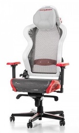 Spēļu krēsls DXRacer Air R1S-WRNG, 52 x 55 x 135 - 141 cm, balta/melna/sarkana/pelēka