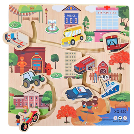 Развивающая игра Karupoeg Puhh OÜ Maze Vehicles 60569, Универсальный