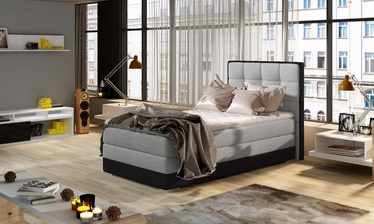 Кровать Aster Sawana 21, Soft 11, 90 x 200 cm, серый, с матрасом, с решеткой