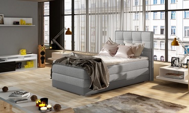 Кровать Aster Sawana 21, Soft 29, 90 x 200 cm, серый, с матрасом, с решеткой