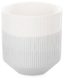 Svečturis AmeliaHome Fino, keramika, Ø 9 cm, balta/pelēka