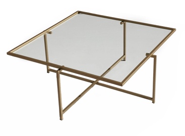 Kafijas galdiņš Kalune Design Sun S411, zelta, 850 mm x 850 mm x 350 mm