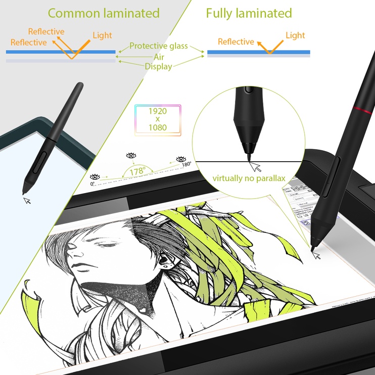 Grafikas planšete XP-Pen Artist 12 Pro, 225.38 mm x 351.52 mm x 12.9 mm, melna