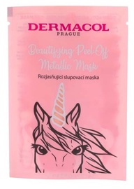 Sejas maska sievietēm Dermacol Beautifying Brightening Peel-Off Metallic, 15 ml