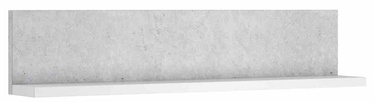 Sienas plaukts Helvetia Bota 01, balta/pelēka, 150 cm x 24 cm x 32 cm