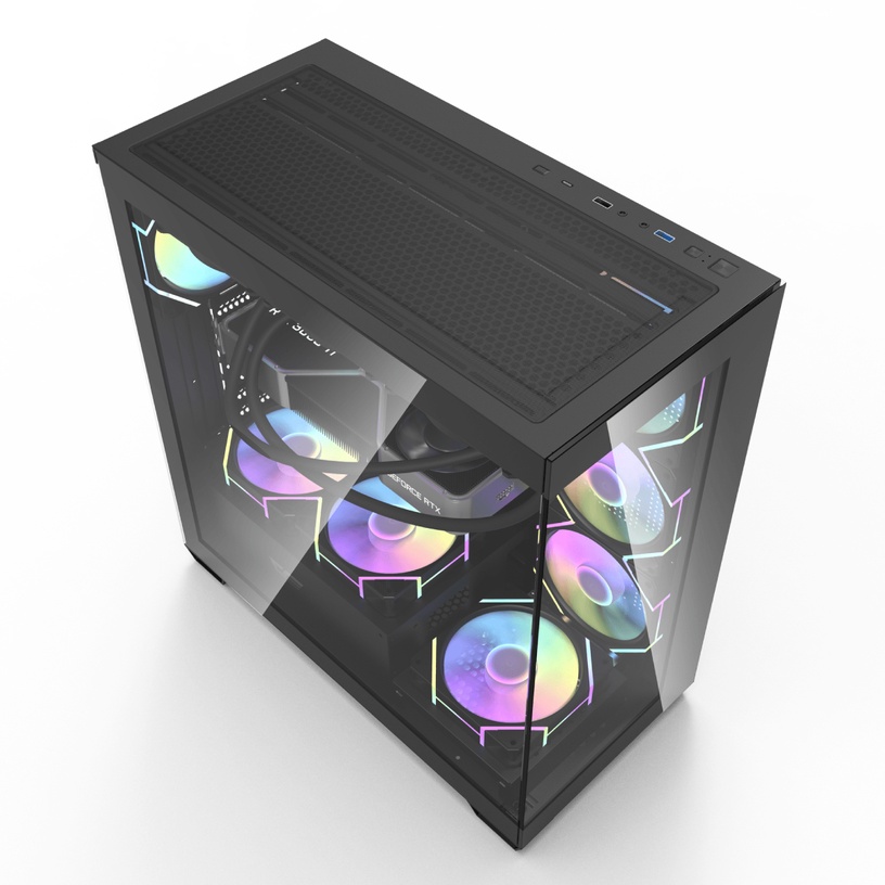Statsionaarne arvuti Intop DS900 Black AMD Ryzen 7 7700X, Nvidia GeForce RTX4060Ti, 32 GB, 3 TB