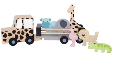 Transporta rotaļlietu komplekts JaBaDaBaDo Jeep safari, daudzkrāsaina
