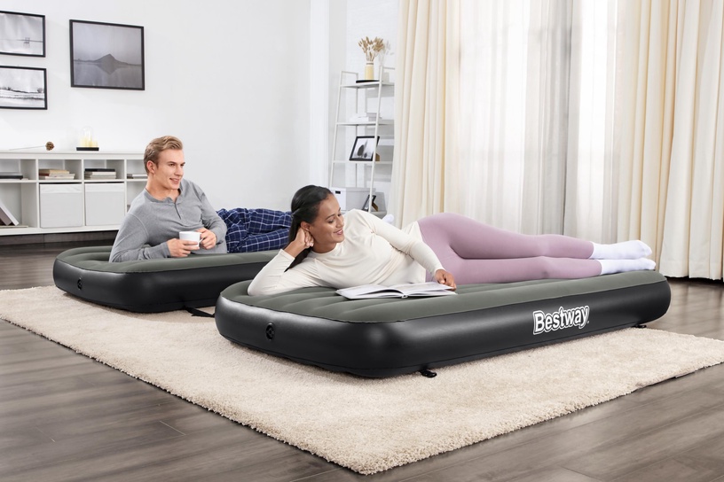 Täispuhutav madrats Bestway 3in1 Tritech Connect & Rest Airbed, must, 188 cm x 99 cm