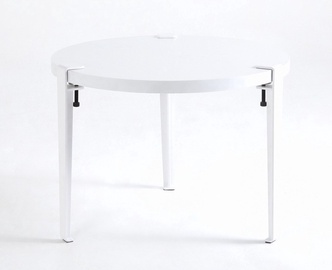 Kafijas galdiņš Kalune Design Fregoia, balta, 60 cm x 60 cm x 45 cm
