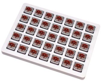 Slēdzis Keychron Gateron Low Profile Mechanical Brown Switch Set Z123, caurspīdīga/brūna