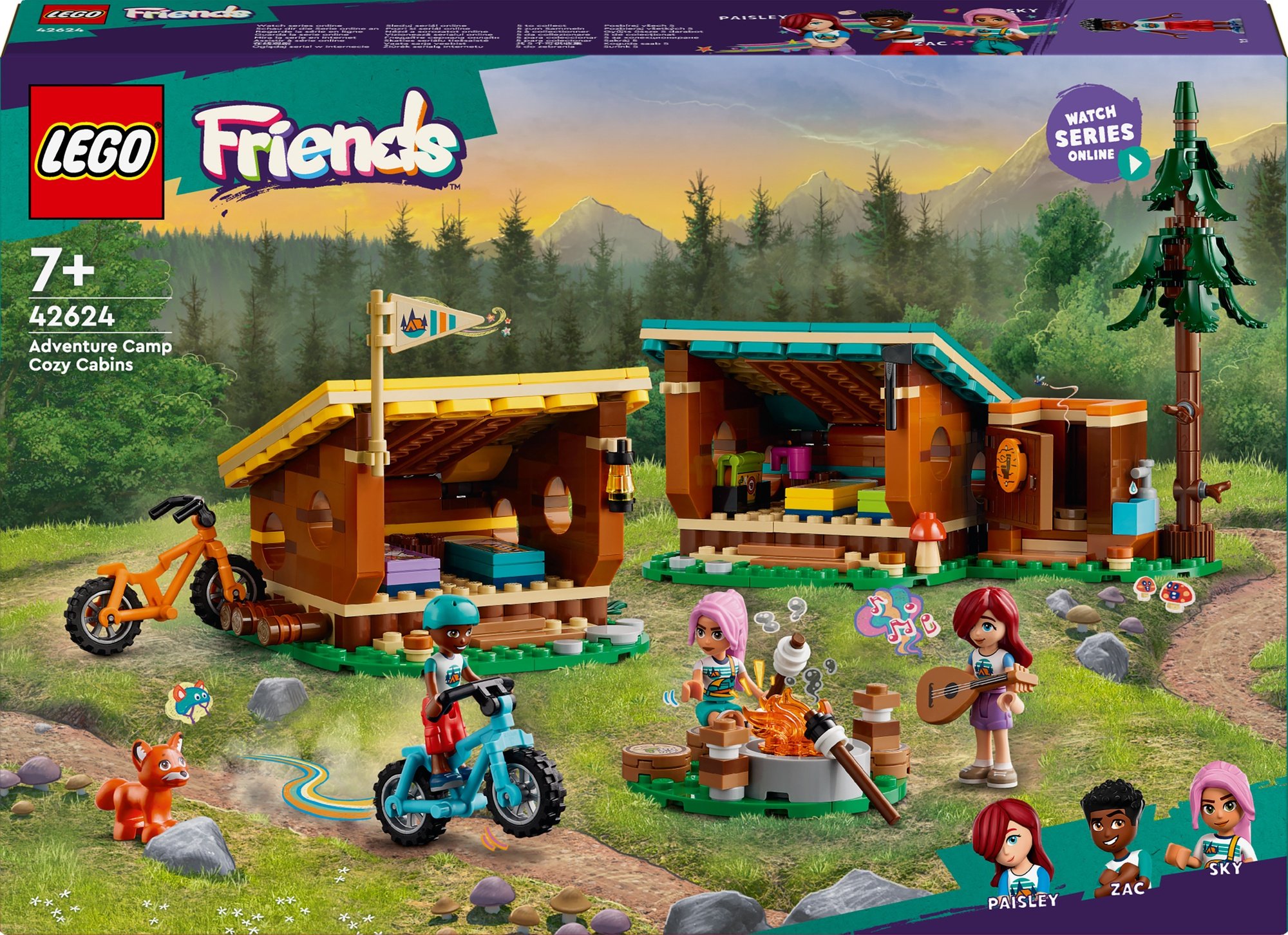 Конструктор LEGO® Friends Adventure Camp Cosy Cabins 42624 - 1a.lt