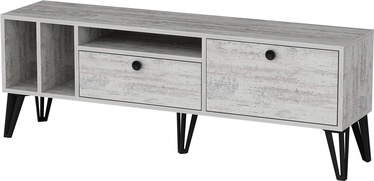 TV-laud Kalune Design Aris, valge/hall, 150 cm x 35 cm x 53 cm
