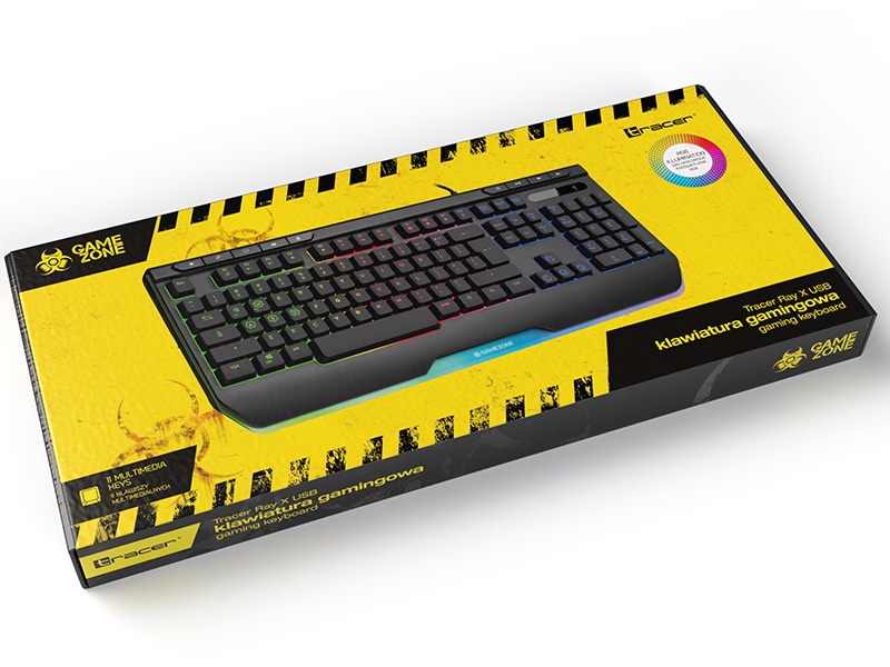 Клавиатура Tracer Tracer GAMEZONE RAY X USB gaming keyboard EN, черный