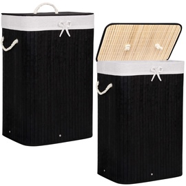 Veļas kaste Springos HA0077, 72 l, melna, 60 cm x 40 cm