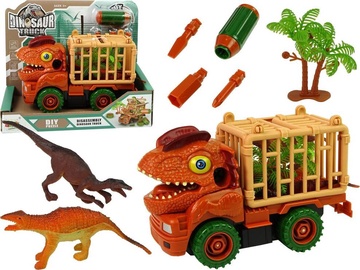 Transporta rotaļlietu komplekts Lean Toys Dinosaur Truck 10421, daudzkrāsaina