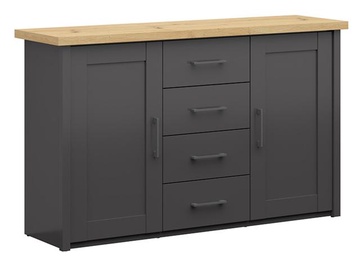 Kummut Locarno, tamm/grafiit, 42 x 150 cm x 90.5 cm
