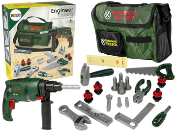 Детский набор инструментов Lean Toys Engineer Toolkits, зеленый/серый