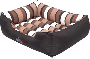 Guļvieta mājdzīvniekiem Hobbydog Comfort, brūna/balta/melna, 110 cm x 90 cm, XXL