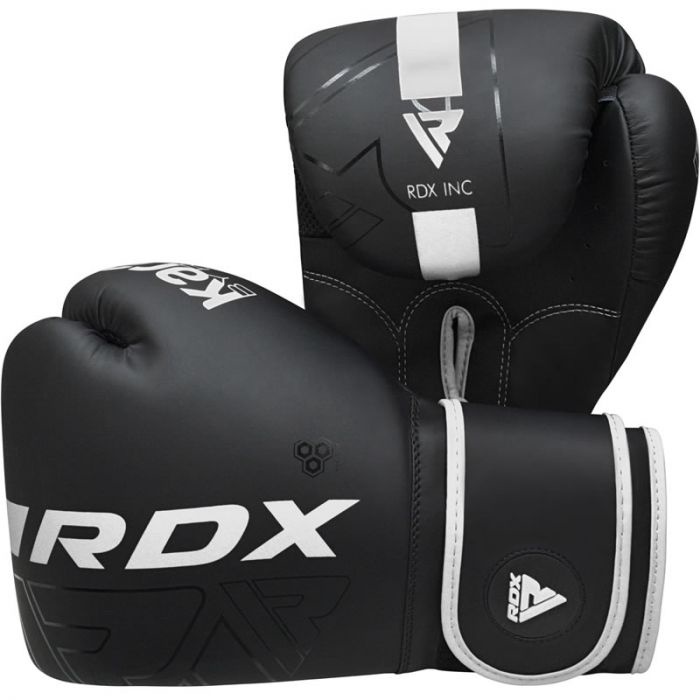 Боксерские перчатки RDX F6 Matte BGR-F6MW-10OZ, белый/черный, 10 oz