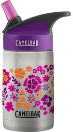 Dzeramā ūdens pudele Camelbak Eddy Floral, nerūsējošā tērauda/violeta, 0.4 l