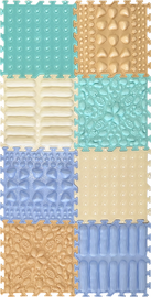 Spēļu paklājs OrtoNature Soft Pastel, 25 cm x 25 cm, 8 gab.