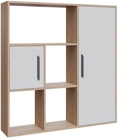 Plaukts Kalune Design Ridge 875ZNA4715, balta/ozola, 25 cm x 120 cm x 123.6 cm