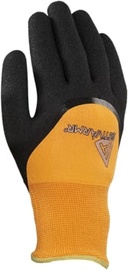 Рабочие перчатки прорезиненные, перчатки Ansell ActivArmr 97-011, нитрил/акрил/кожа, черный/желтый, 8
