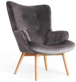 Atzveltnes krēsls Homla Moss Basic, pelēka
