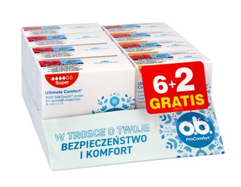 Higiēniskie tamponi O.B. ProComfort, Super/Normal, 64 gab.