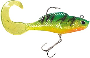 Gumijas zivis Jaxon Magic Fish TX-F08I, 8 cm, 12 g, dzeltena/zaļa, 5 gab.