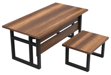 Комплект мебели Kalune Design MN07 BA, коричневый/антрацитовый, 180 x 90 x 73 см