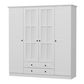 Гардероб Kalune Design Kale 4017, белый, 52 см x 180 см x 190 см, с зеркалом