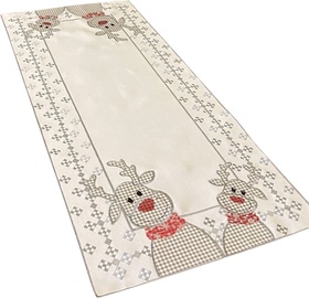 Kalėdinis stalo takelis stačiakampis OS-275-A, balta/pilka, 60 x 120 cm