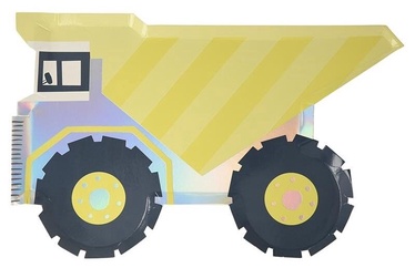 Vienreizējās lietošanas šķīvis Meri Meri Dumper Truck 214831, 29.2 cm, 8 gab.