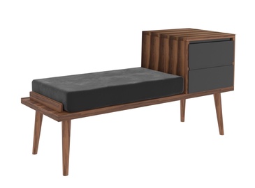 Kingapink Kalune Design Rino, pähklipuu/antratsiit, 45 cm x 120 cm x 40 cm