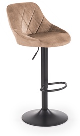 Baro kėdė H101 V-CH-H/101-BEŻOWY, juoda/smėlio, 45 cm x 47 cm x 84 - 106 cm