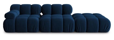 Moduļu dīvāns Micadoni Home Bellis Velvet, zila, labais, 282 x 94 cm x 63 cm