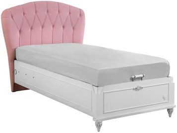 Детская кровать Kalune Design Single Bedstead, белый/розовый, 208 x 129 см