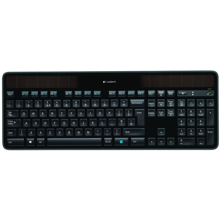 Klaviatūra Logitech K750 EN/RU, juoda, belaidė