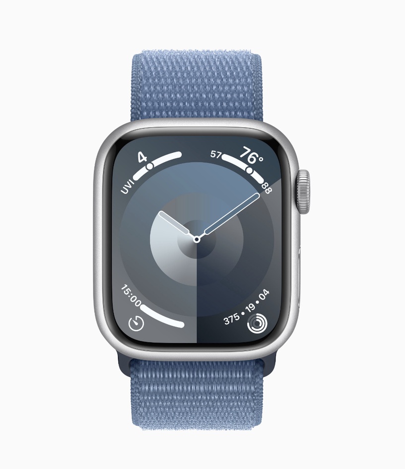 Умные часы Apple Watch Series 9 GPS + Cellular 41mm Silver Aluminium Winter Blue Sport Loop, серебристый