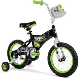 Vaikiškas dviratis Huffy Star Wars Grogu, juodas/žalias, 12"
