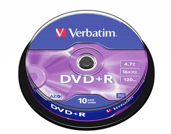 Накопитель данных Verbatim, 4.7 GB, 10шт.