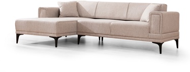 Stūra dīvāns-gulta Atelier Del Sofa Horizon, gaiši brūna, kreisais, 250 x 140 cm x 77 cm